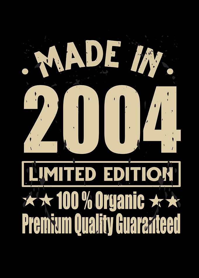 Made In 2004 Vintage Retro