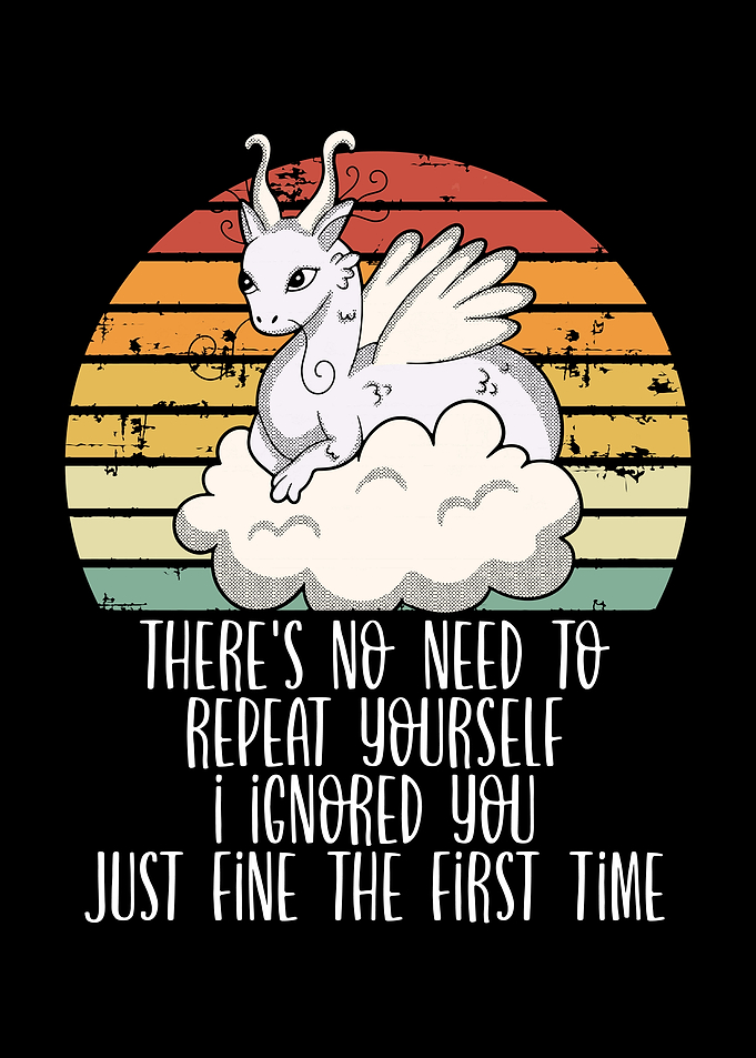 Cute white retro dragon