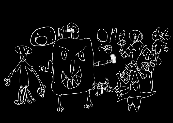 Cartoon art graffiti hand