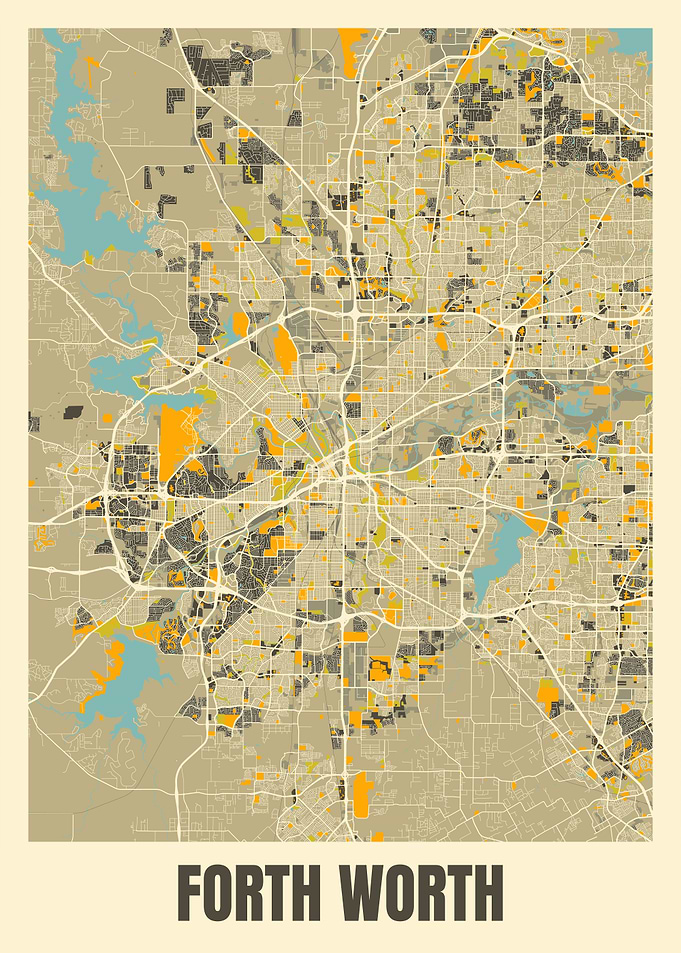 City map of Forth Worth