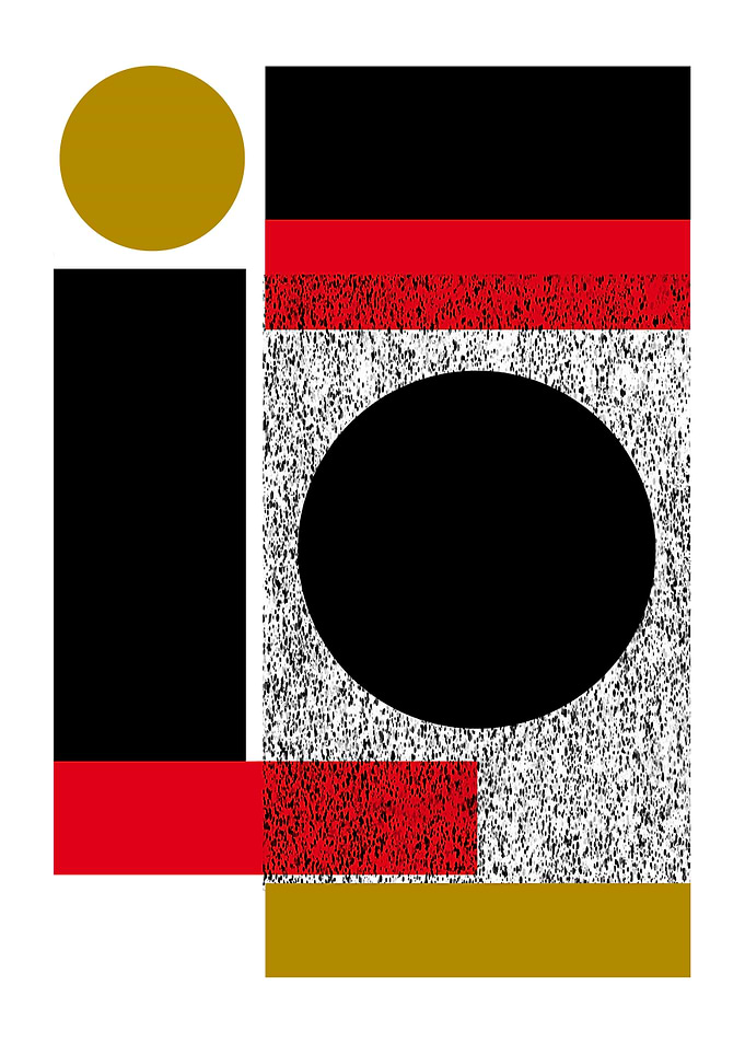 Black Red Sun Shapes