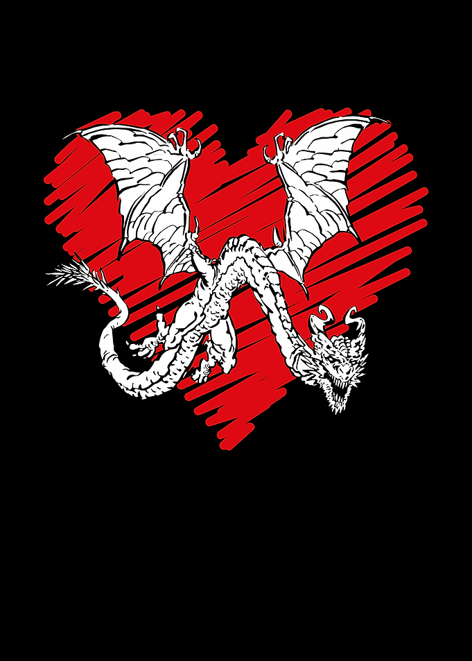 Cute dragon heart