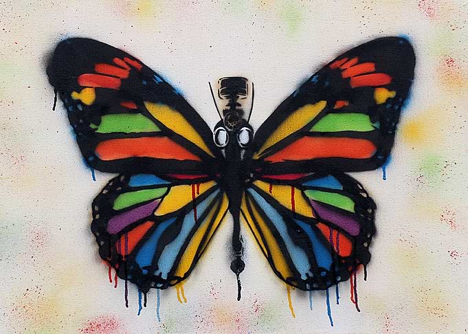 Butterfly in pollution