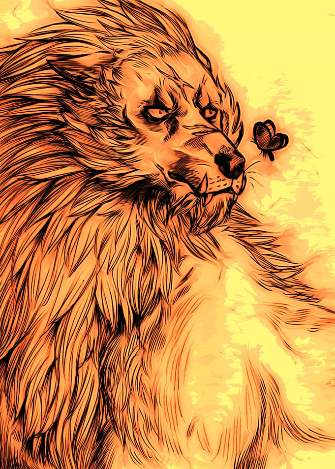 Werewolf with butterfly