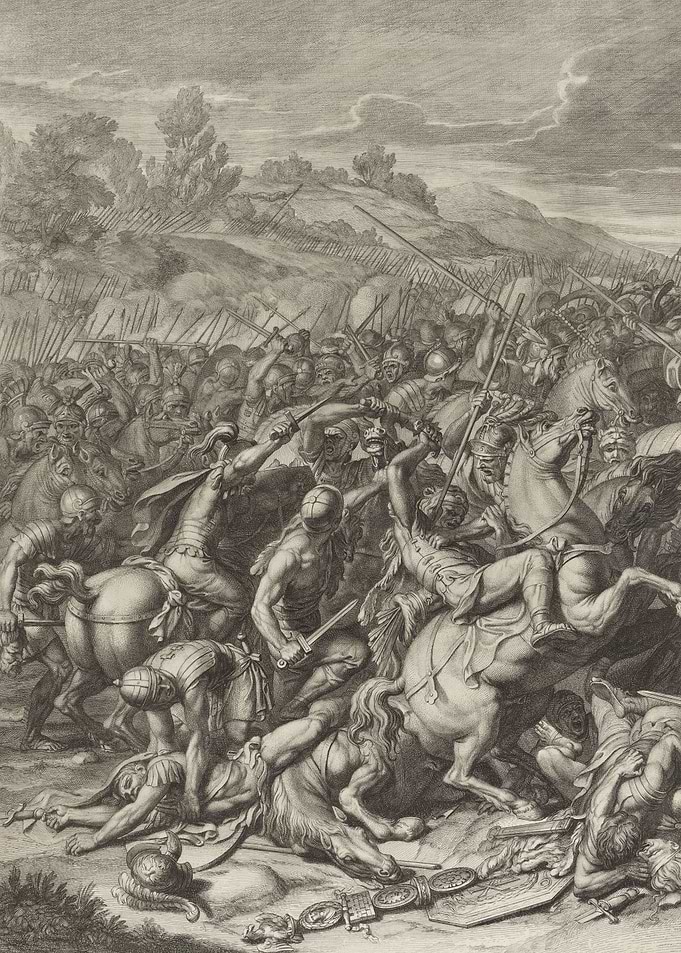 Roman Soldiers In Battle