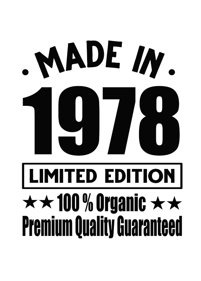 Made In 1978 Vintage Retro