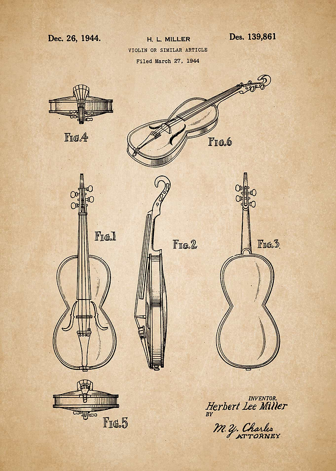 Violin Vintage Patent