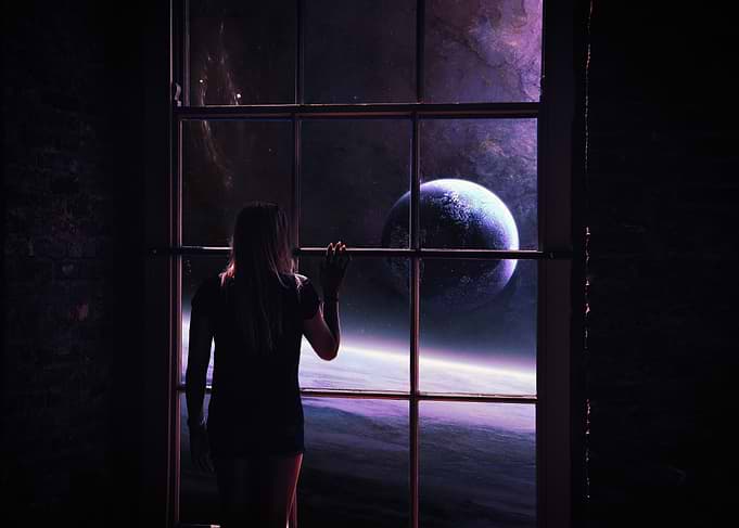 Woman and Galaxy