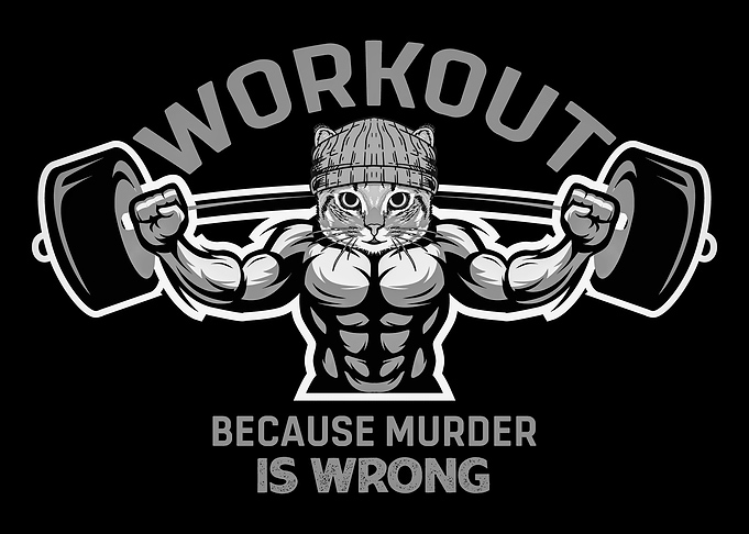 Funny Muscle Cat Quote Gym