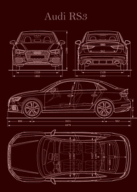 Audi RS3 2017 Blueprint