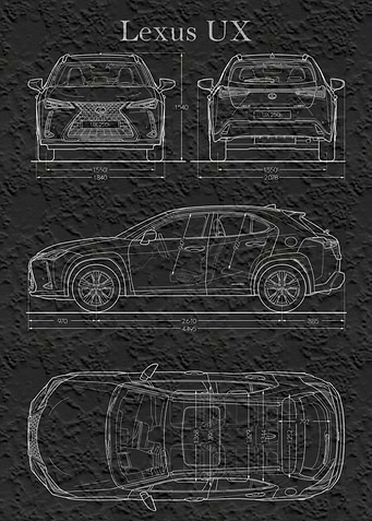 Lexus UX 2019 Blueprint