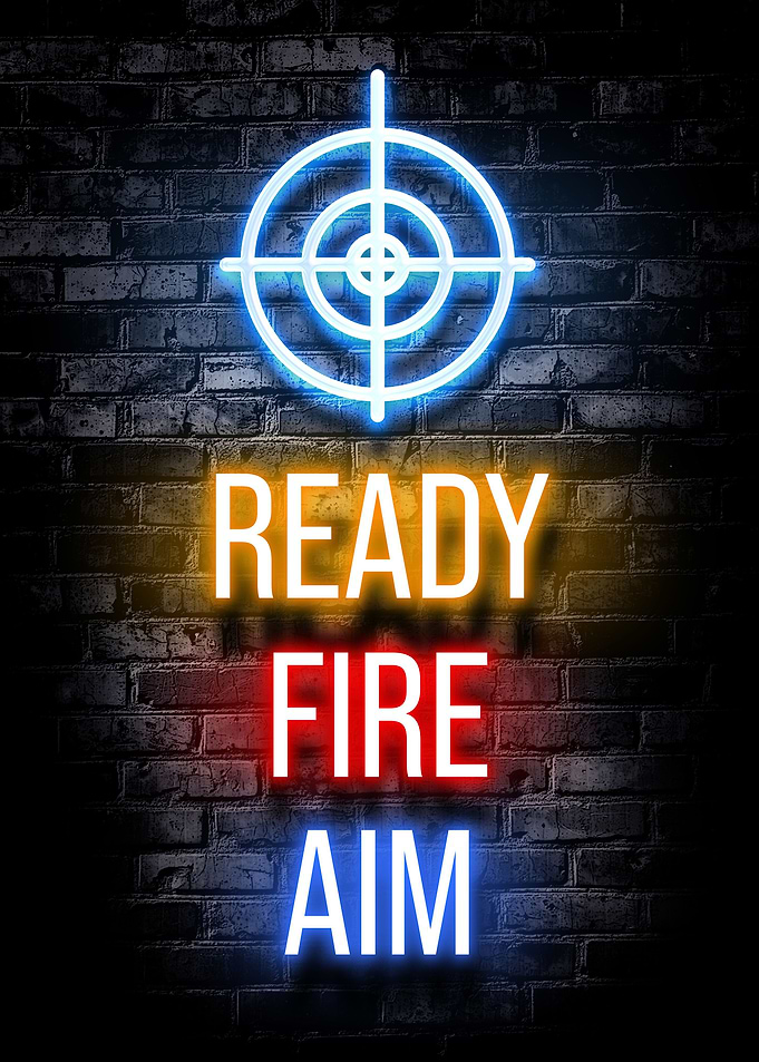 Shooter game aim poster