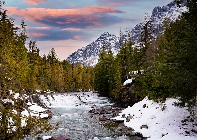 Sunset in Glacier Montana