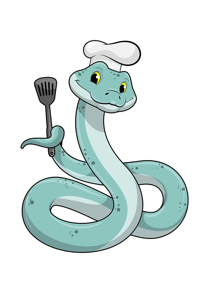 Snake Cook Chef hat