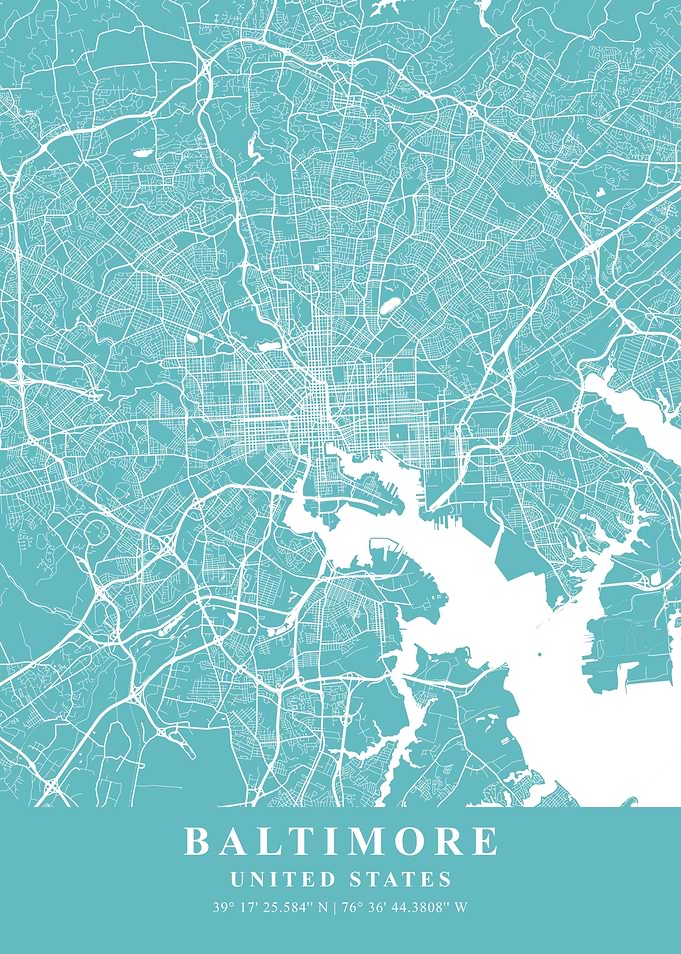 Baltimore Ash Plane Map