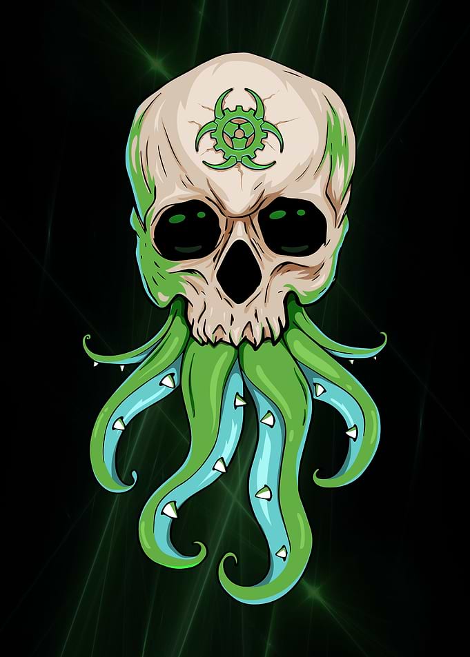 Biopunk Gothic Skull