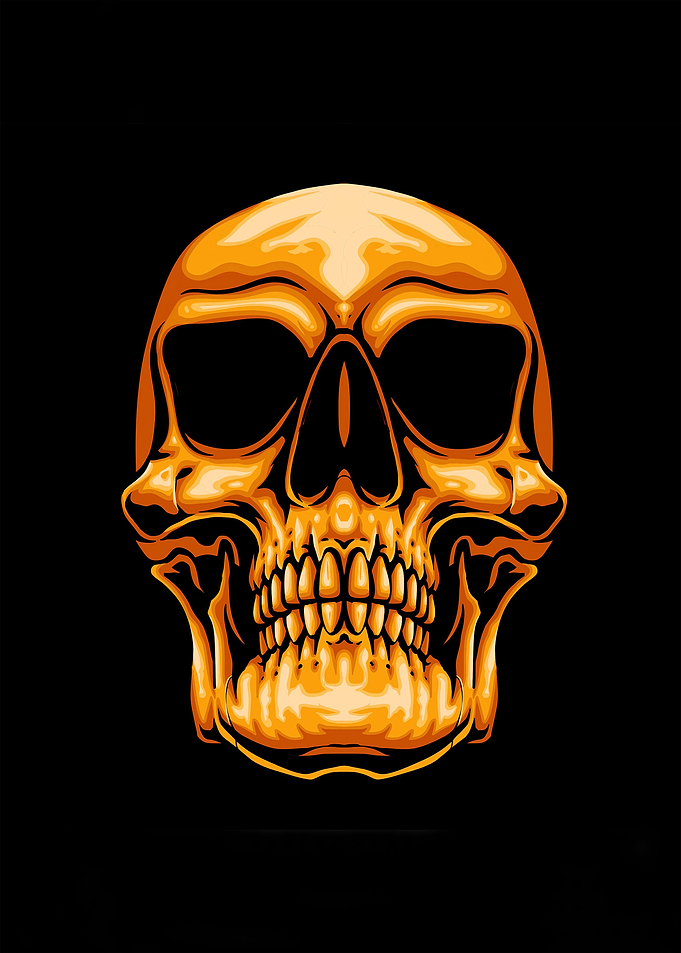 Golden skull