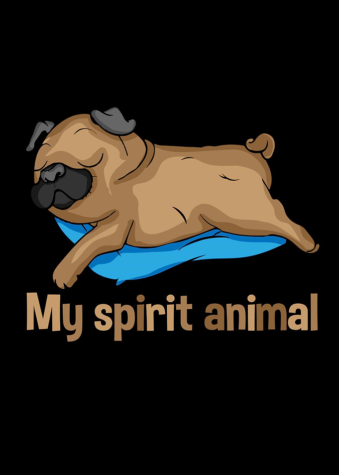 Pug Spirit Animal Dog Gift