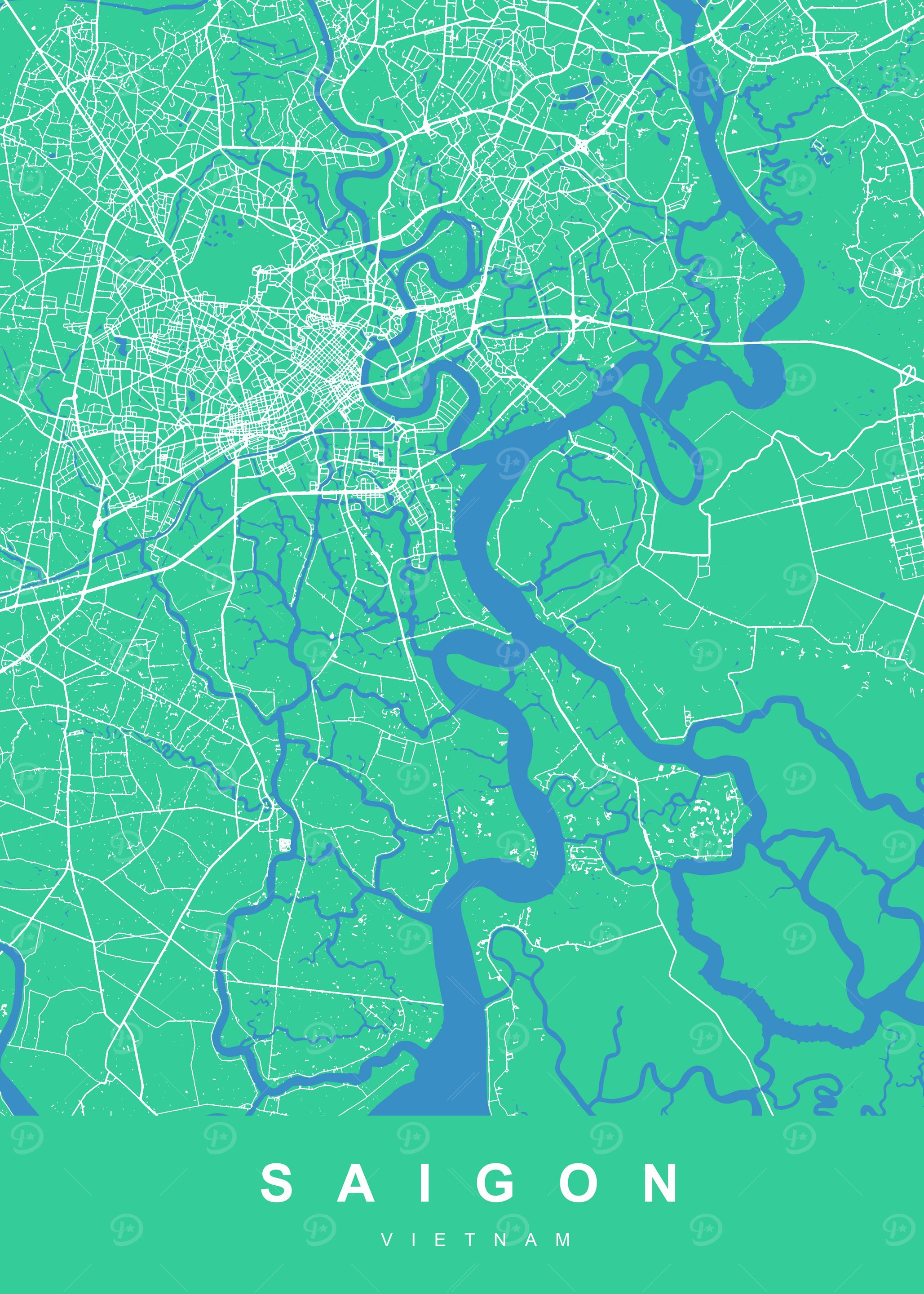 SAIGON Map VIETNAM