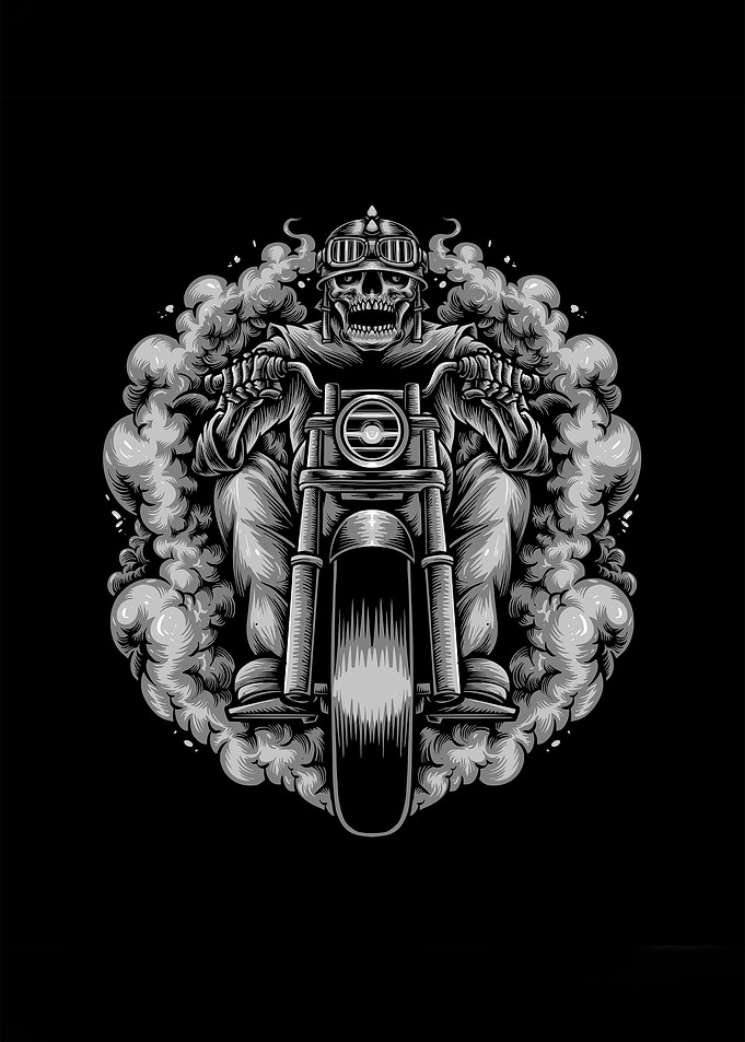 Skull biker
