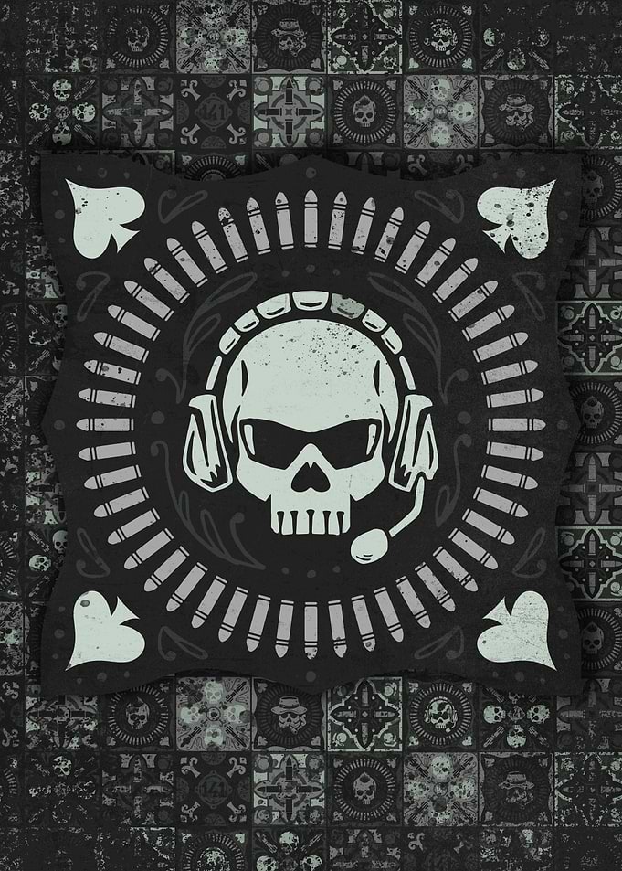 Headphones mosaic tile