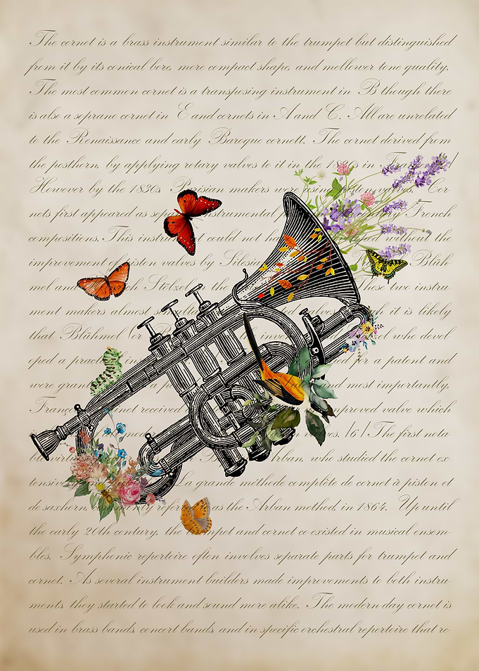 Cornet with Flowers