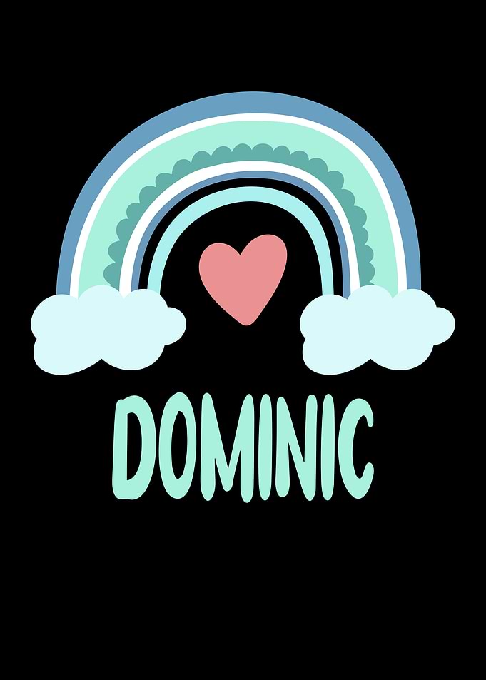 Dominic Name Rainbow Baby