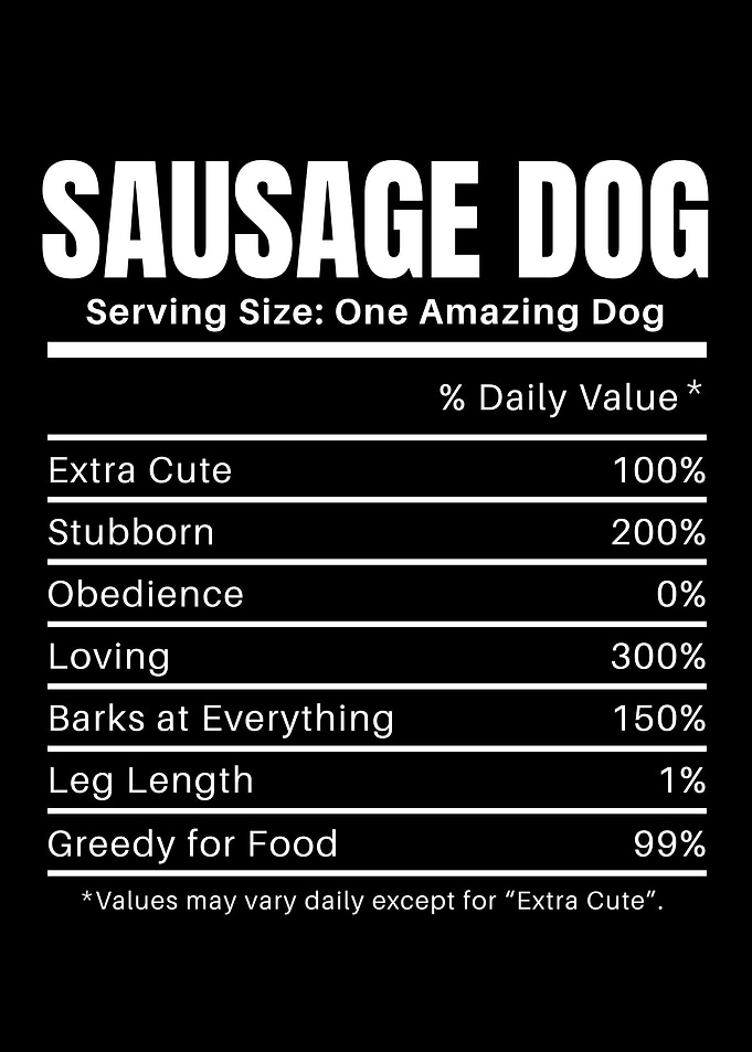 Sausage Dog Nutritional