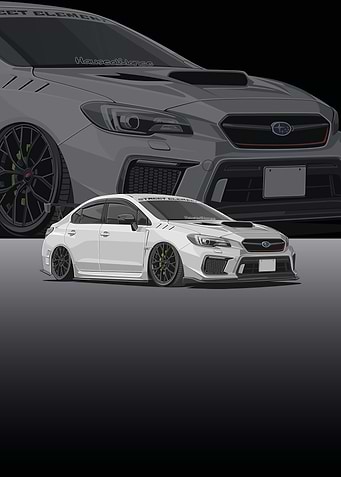 subaru wrx sti white