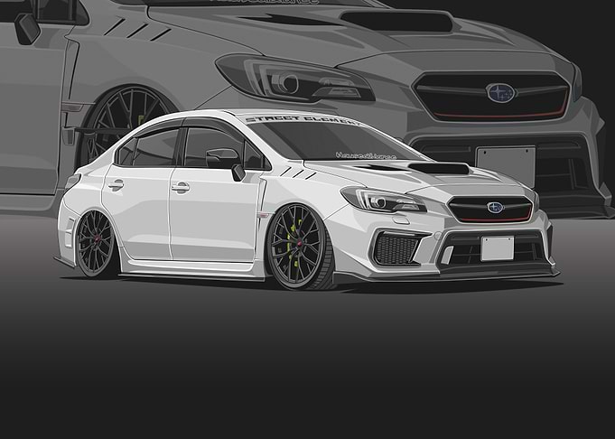 subaru wrx sti white