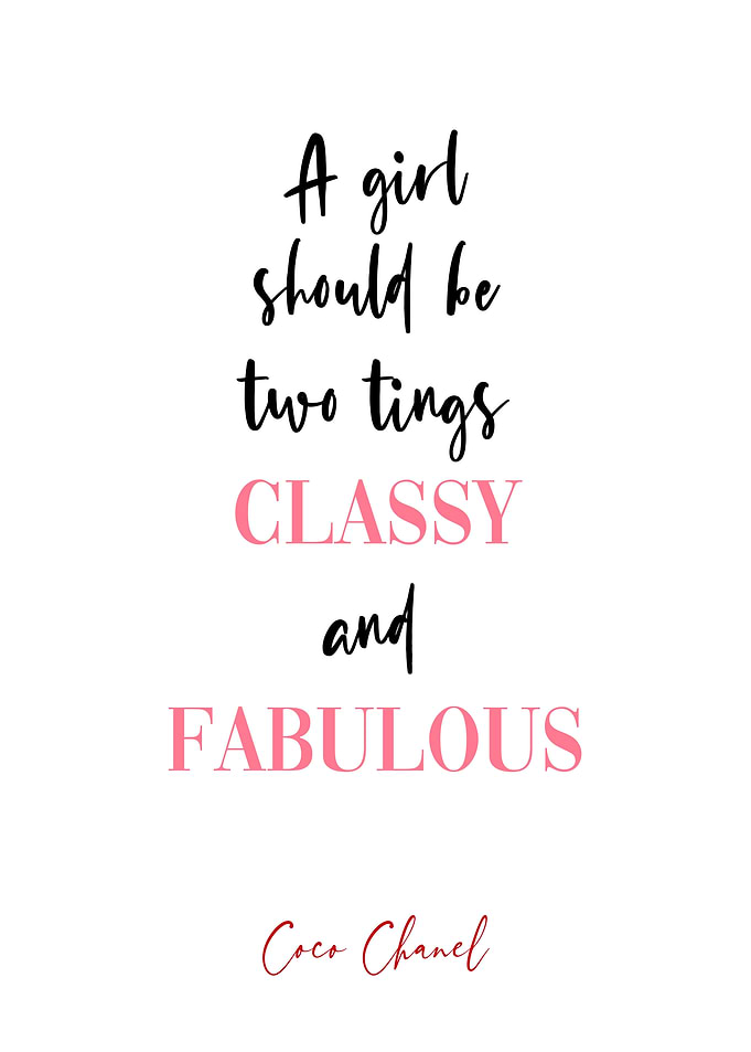 Coco Chanel Quote Girl