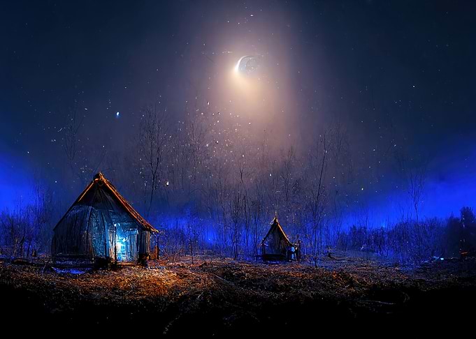 camping in the open