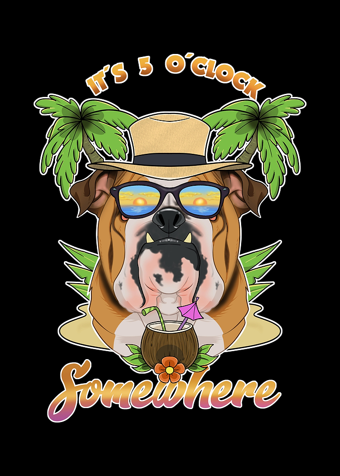 English Bulldog Beach