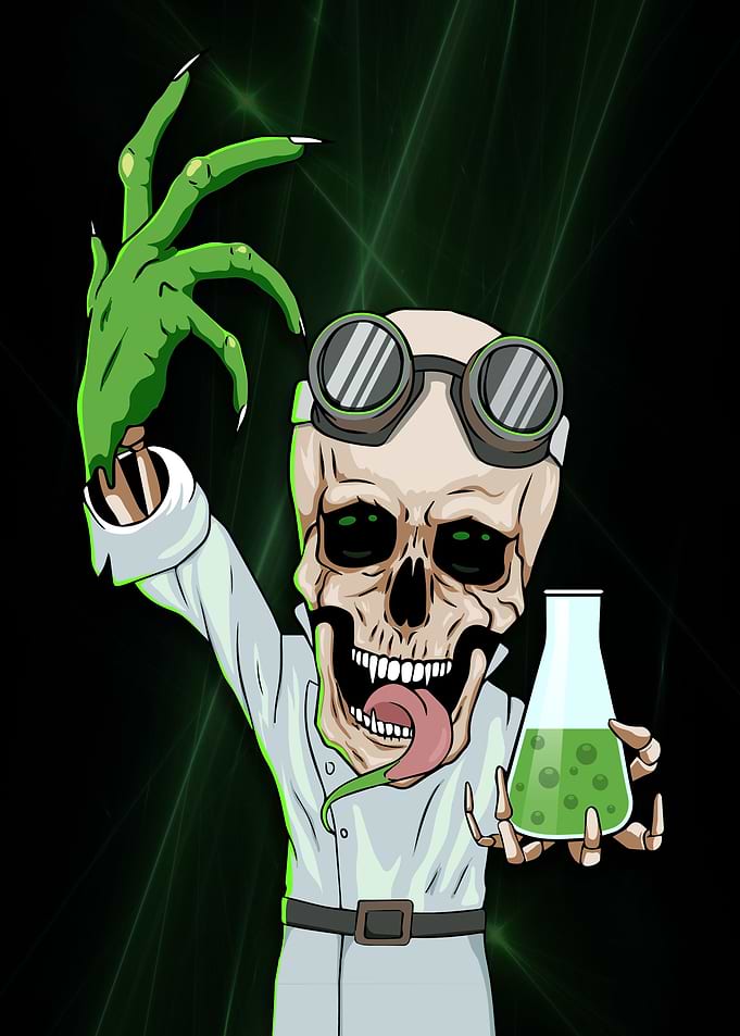 Biopunk Skull Skeleton