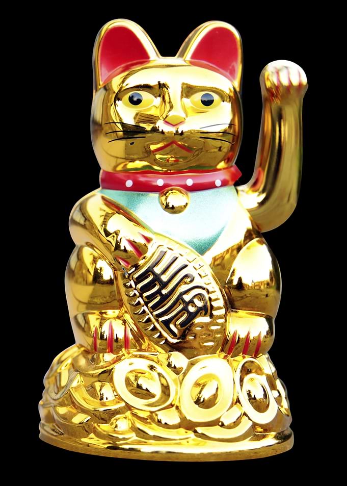 Gold japanese lucky Cat