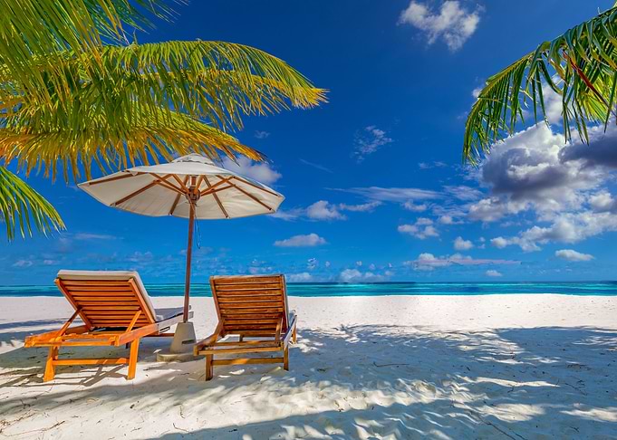 tropical beach and sea