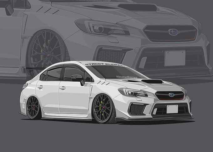 subaru wrx sti white