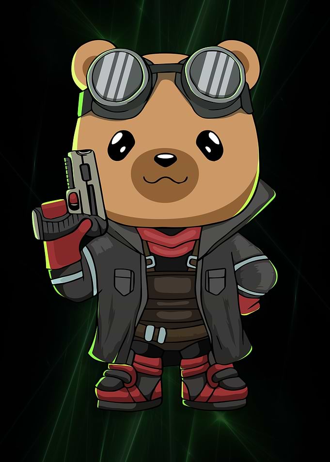 Biopunk Cute Kawaii Bear