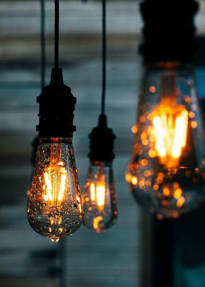 Lamps in the rain