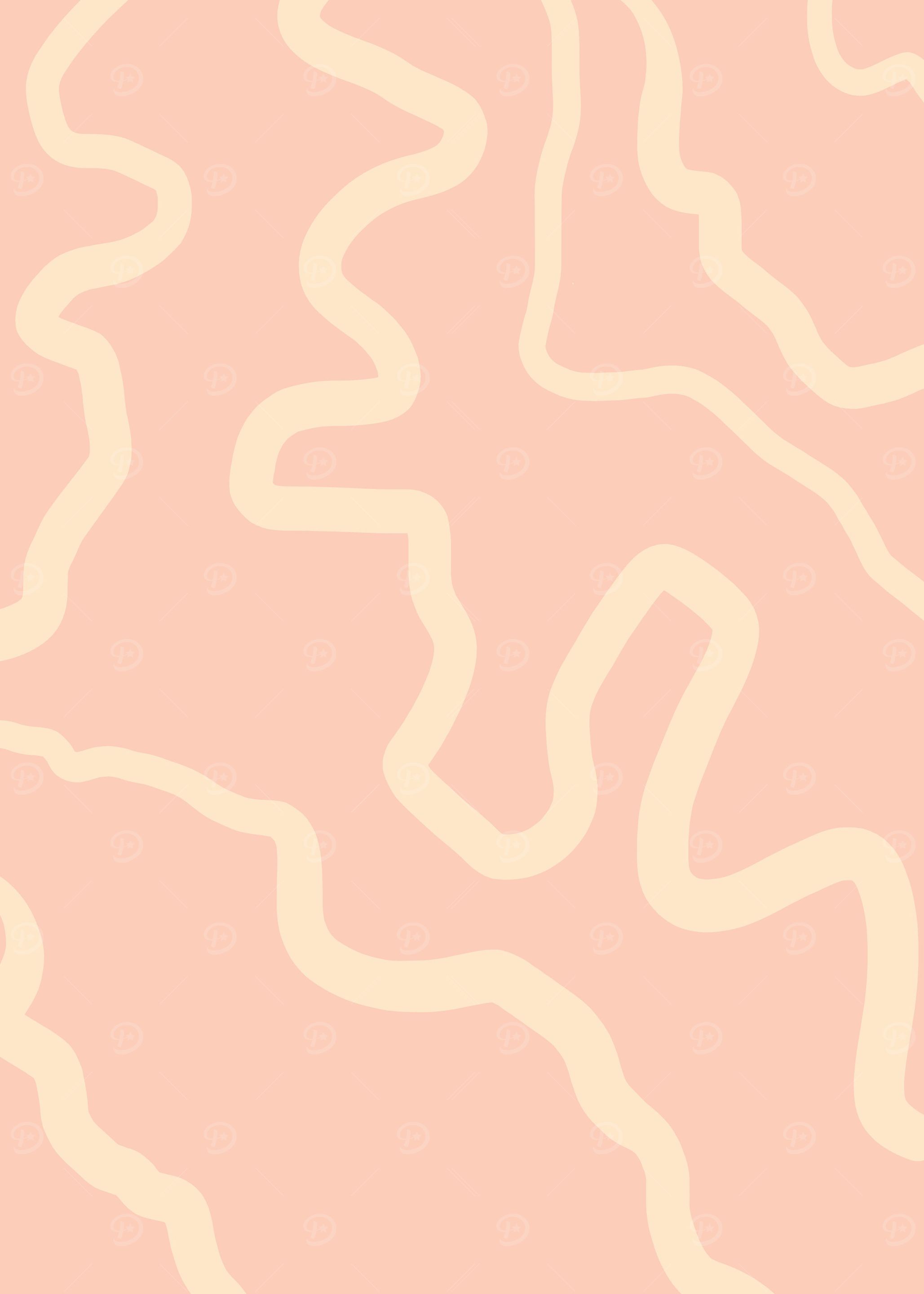 Pastel Abstract Line Art