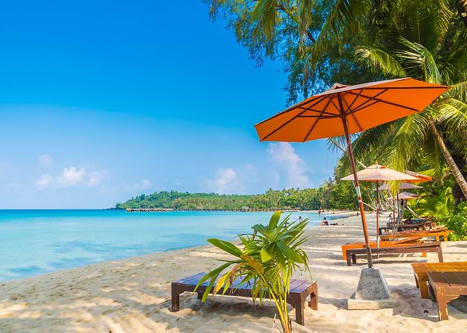tropical beach and sea