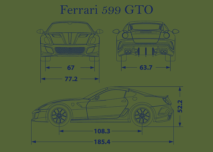Ferrari 599 GTO 2011 Bluep
