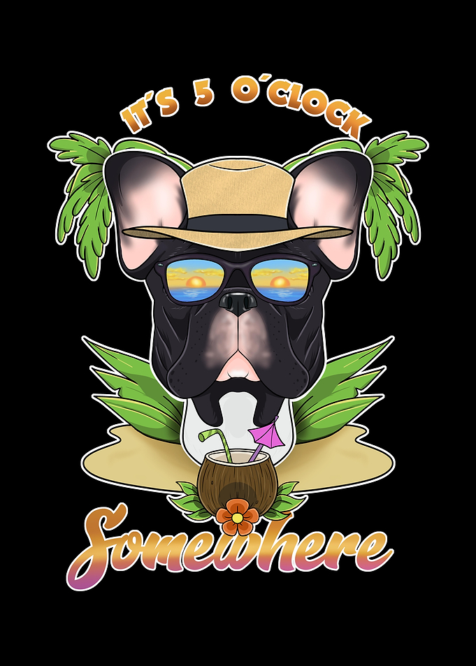 French Bulldog Drinking