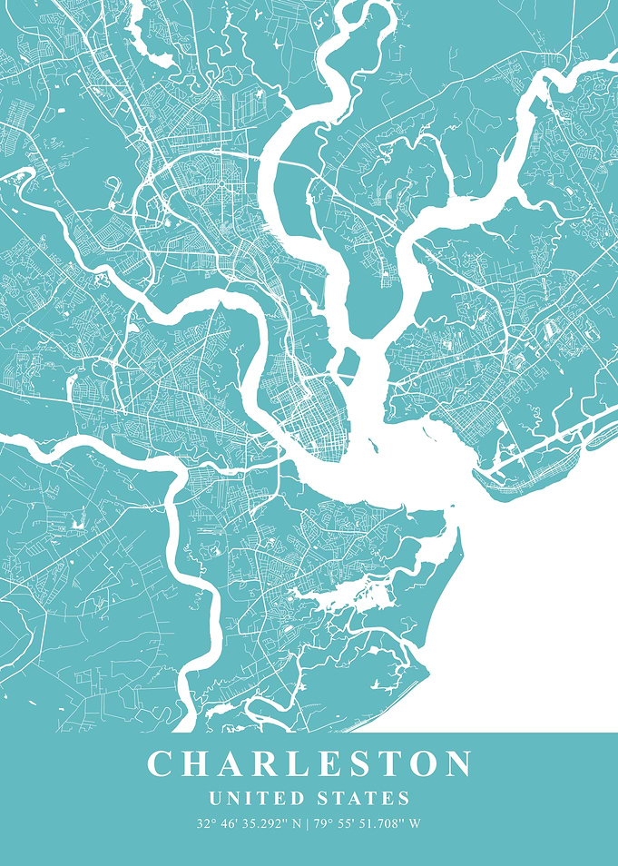 Charleston Beach Plane Map