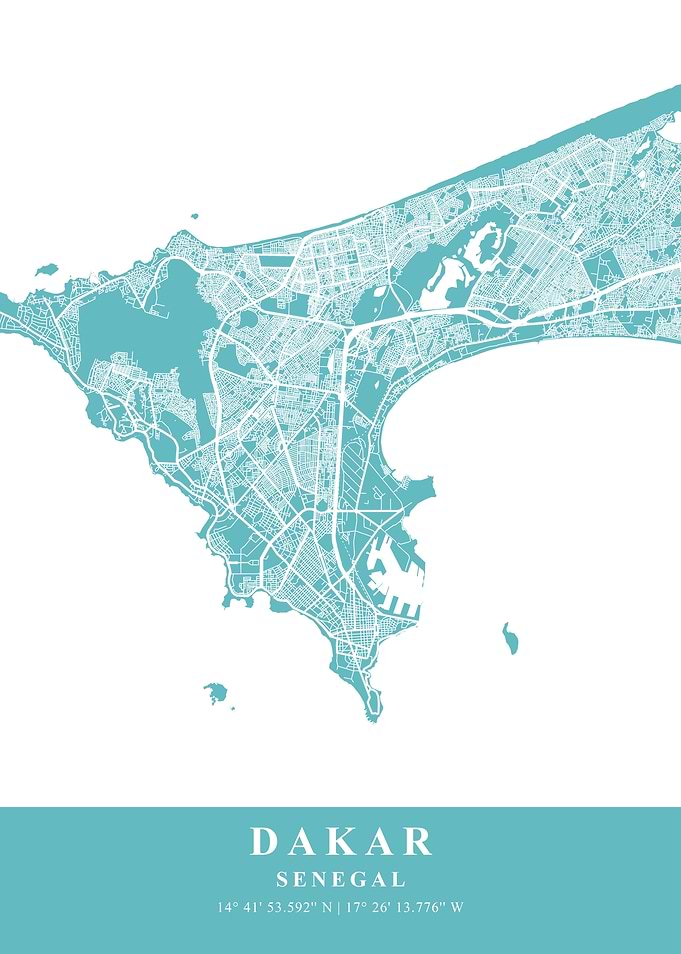 Dakar Beach Plane Map