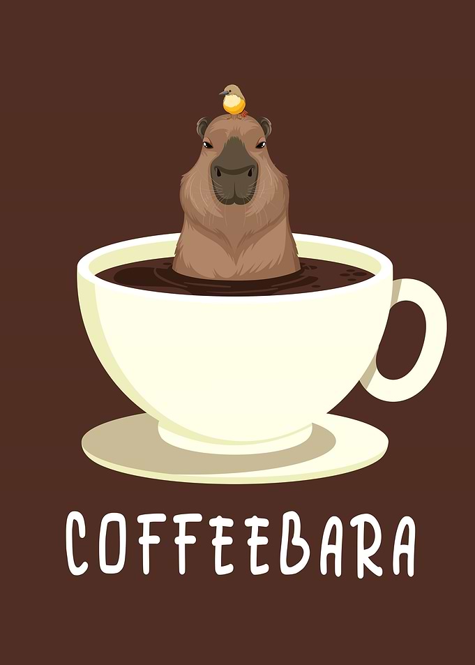 Funny Coffee Capybara