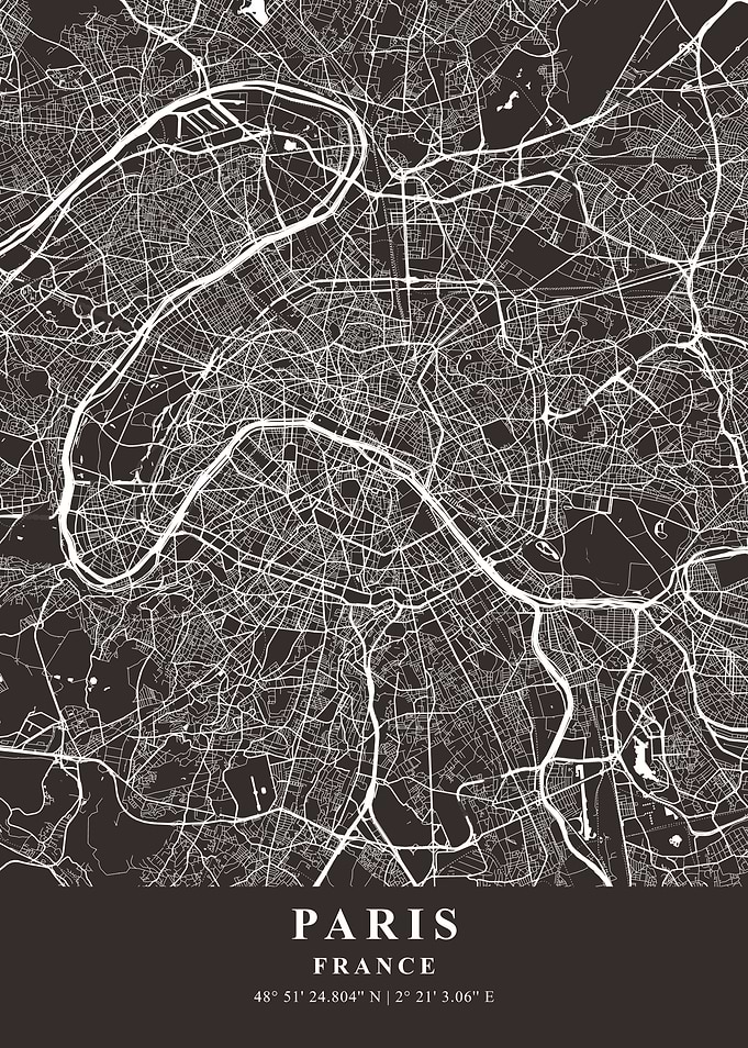 Paris City Map France