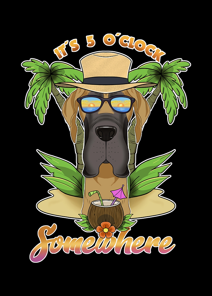 Great Dane Drinking Beach