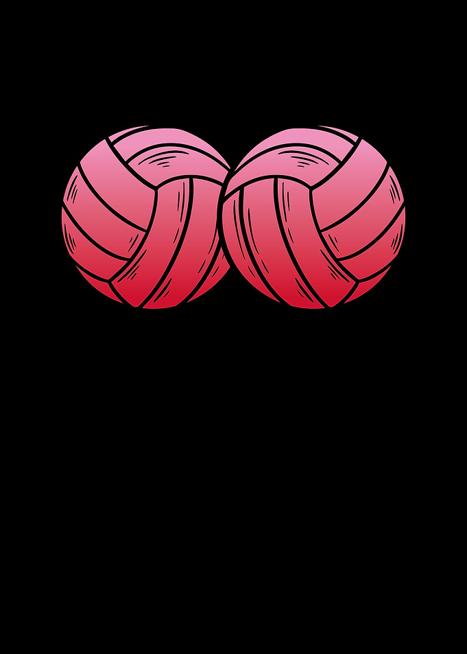 Two pink volleyball