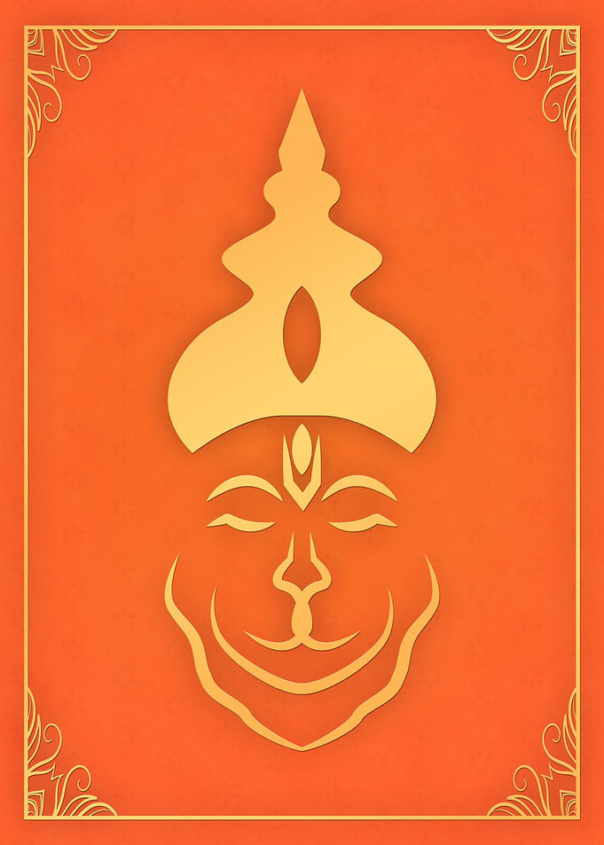 Lord Hanuman Orange Yellow
